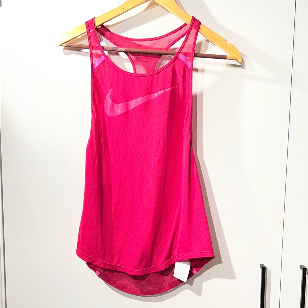 Nike Dri-Fit Bright Pink Running Tank – Size S